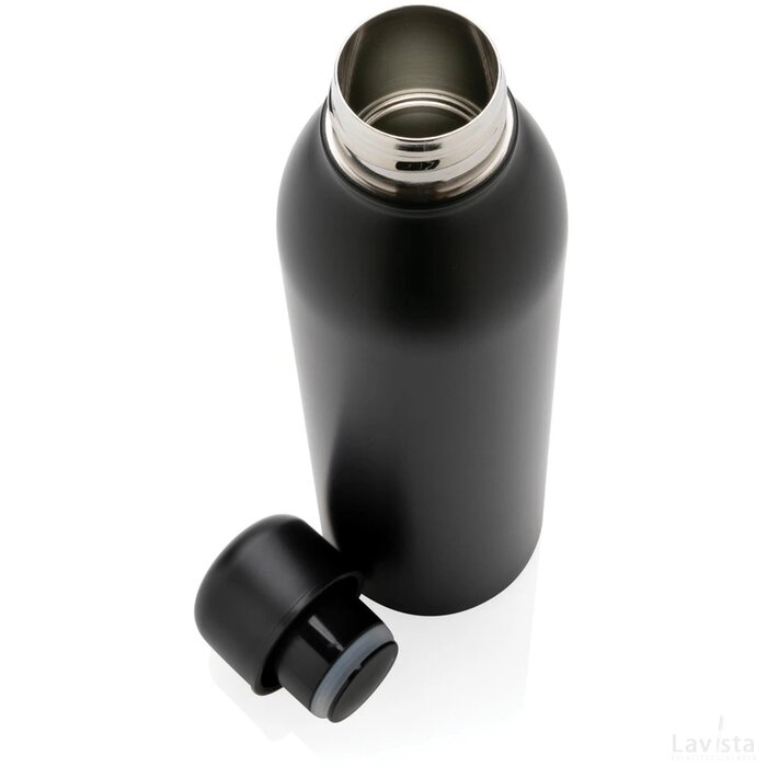 RCS gerecycled roestvrijstalen vacuümfles 500ML zwart