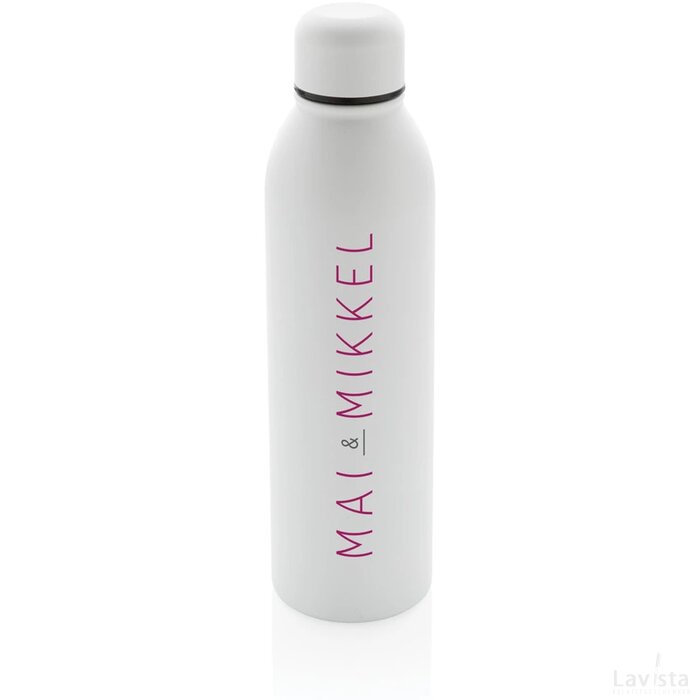 RCS gerecycled roestvrijstalen vacuümfles 500ML wit