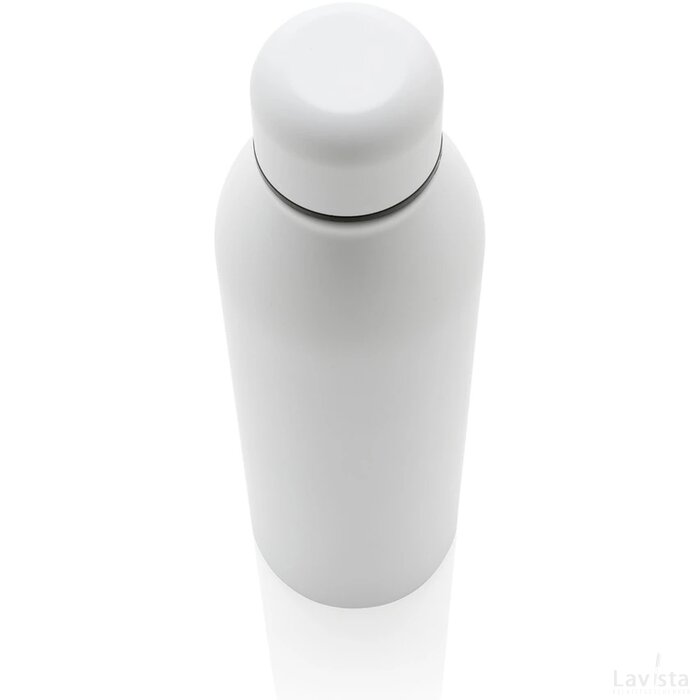RCS gerecycled roestvrijstalen vacuümfles 500ML wit