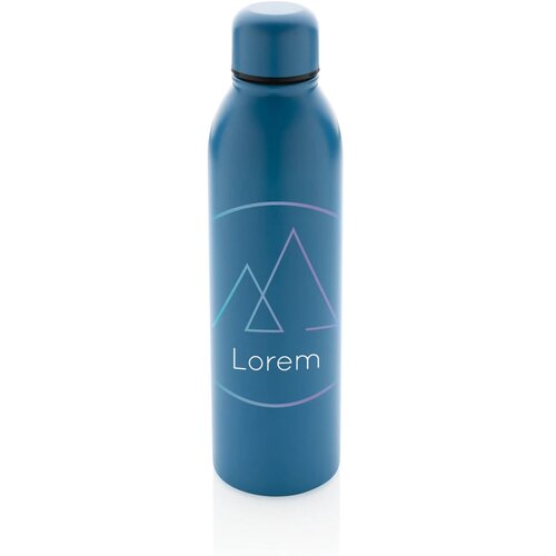 RCS gerecycled roestvrijstalen vacuümfles 500ML blauw
