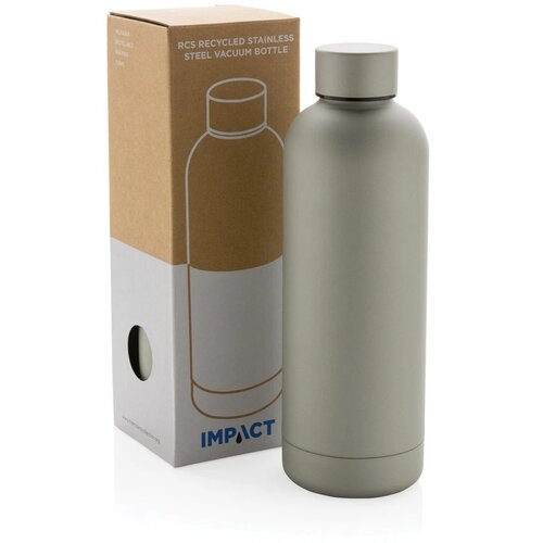 RCS gerecycled roestvrijstalen Impact vacuümfles zilver