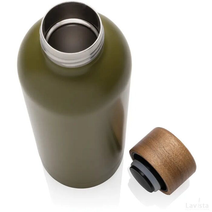 Wood RCS-gecertificeerde gerecycled rvs vacuümfles groen