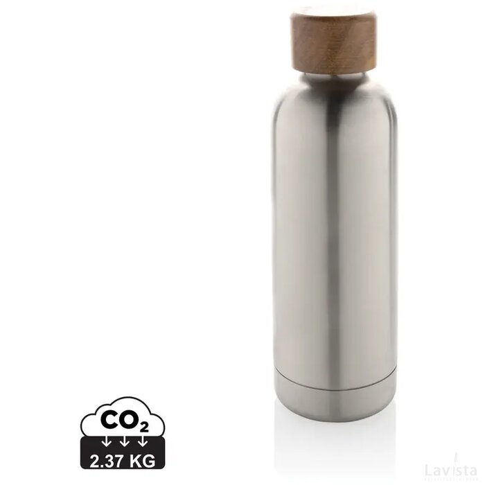 Wood RCS-gecertificeerde gerecycled rvs vacuümfles zilver