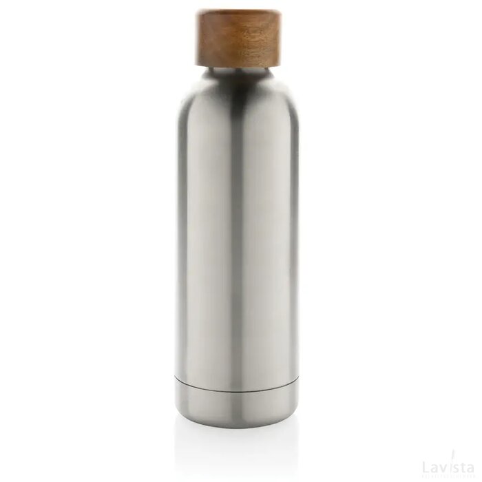 Wood RCS-gecertificeerde gerecycled rvs vacuümfles zilver