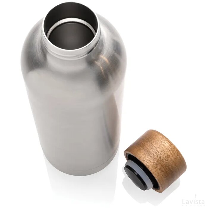 Wood RCS-gecertificeerde gerecycled rvs vacuümfles zilver