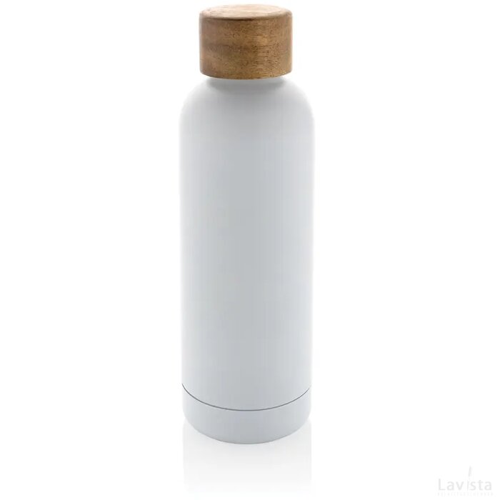 Wood RCS-gecertificeerde gerecycled rvs vacuümfles wit