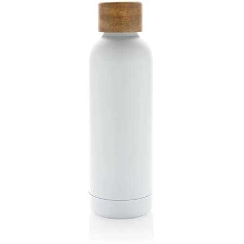 Wood RCS-gecertificeerde gerecycled rvs vacuümfles wit