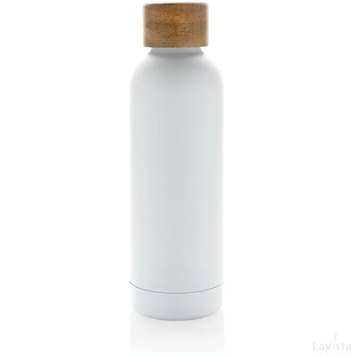Wood RCS-gecertificeerde gerecycled rvs vacuümfles wit