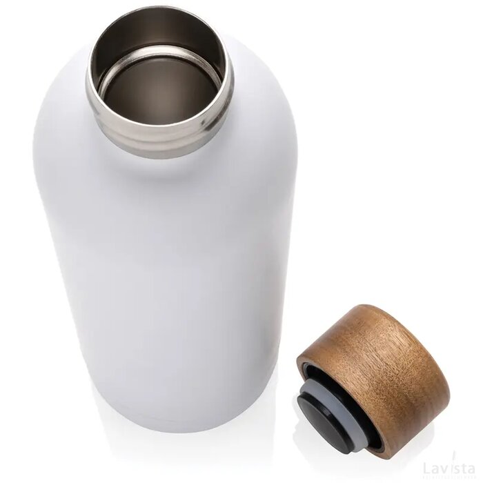 Wood RCS-gecertificeerde gerecycled rvs vacuümfles wit
