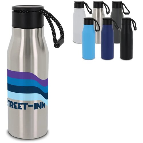 Thermofles 600ml met touw: stijlvol, praktisch en lekvrij