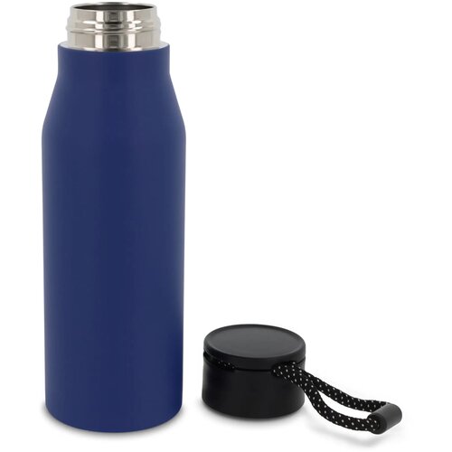 Thermofles met touw 600ml donker blauw