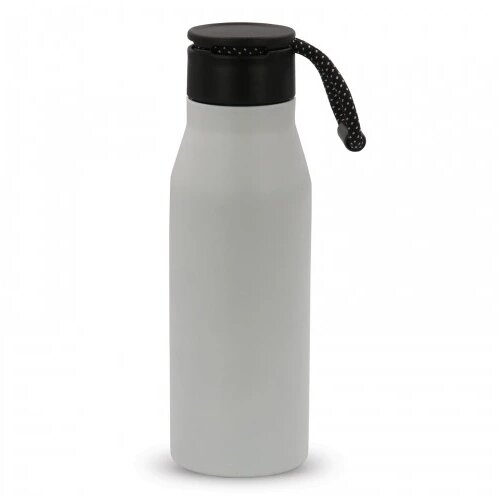 Thermofles met touw 600ml wit