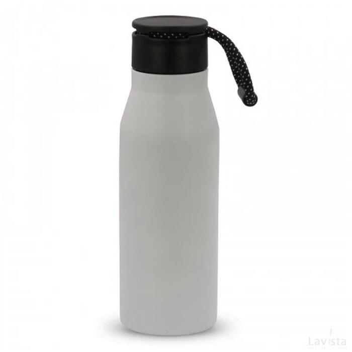 Thermofles met touw 600ml wit