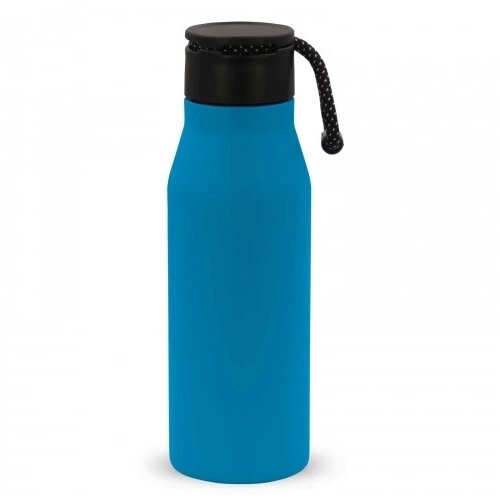Thermofles met touw 600ml lichtblauw