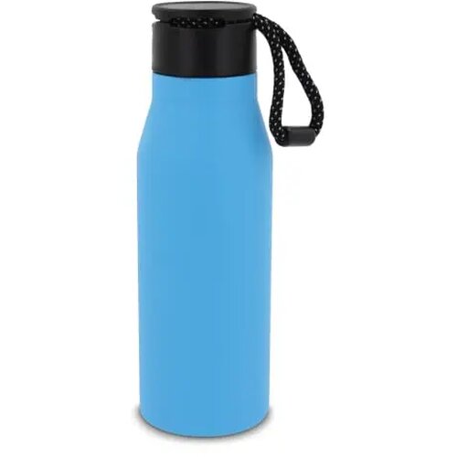 Thermofles met touw 600ml lichtblauw
