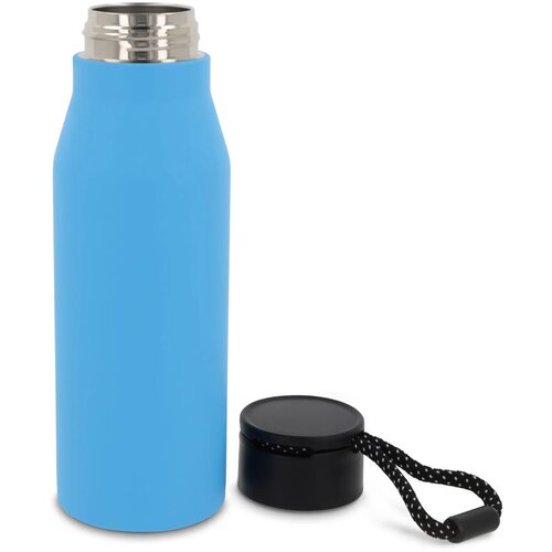 Thermofles met touw 600ml lichtblauw