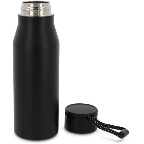 Thermofles met touw 600ml zwart