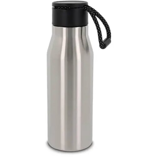 Thermofles met touw 600ml zilver