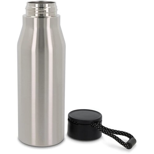 Thermofles met touw 600ml zilver