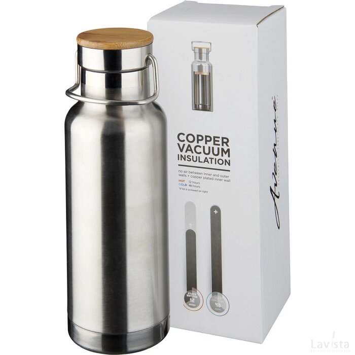 Thor 480 ml koperen vacuümgeïsoleerde drinkfles Zilver