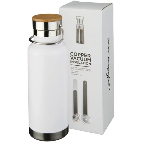 Thor 480 ml koperen vacuümgeïsoleerde drinkfles Wit