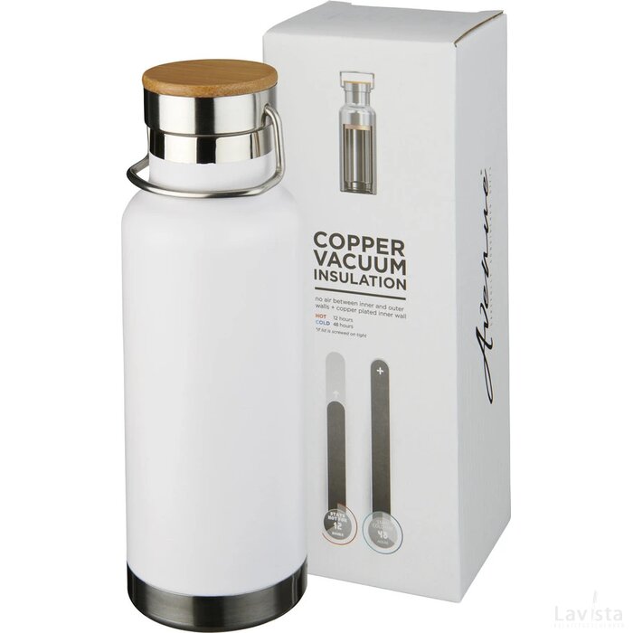 Thor 480 ml koperen vacuümgeïsoleerde drinkfles Wit