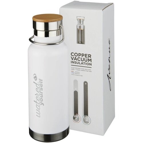 Thor 480 ml koperen vacuümgeïsoleerde drinkfles Wit