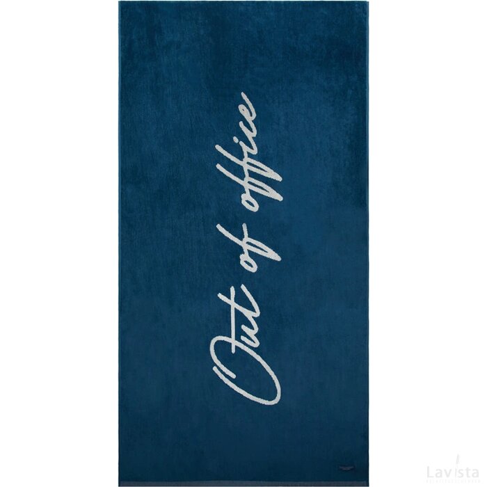 Vinga Lounge stoel handdoek donkerblauw, wit