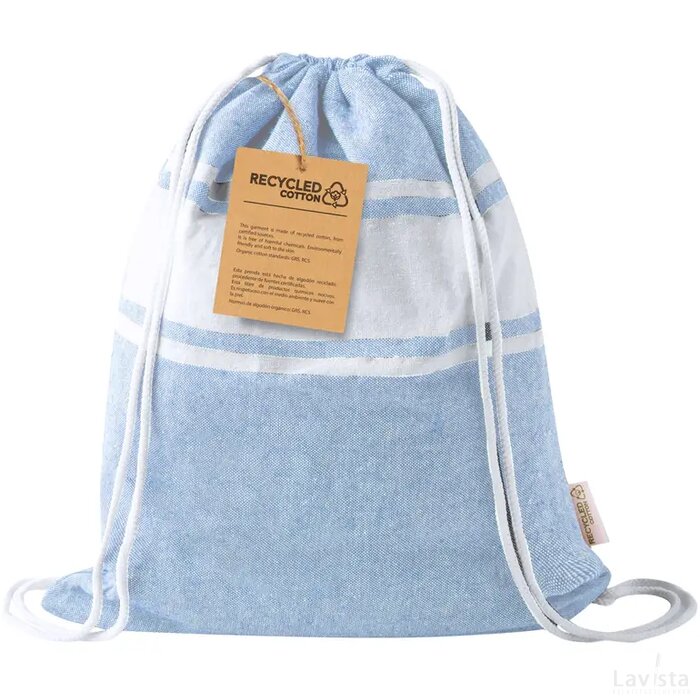 Carey Strandlaken En Tasje Met Trekkoord Licht Blauw