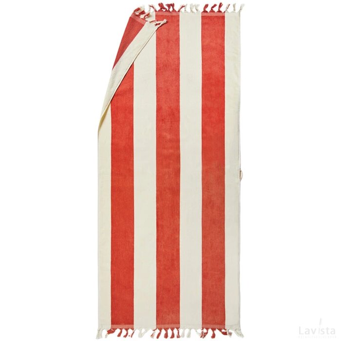 VINGA Valmer strand handdoek rood, wit