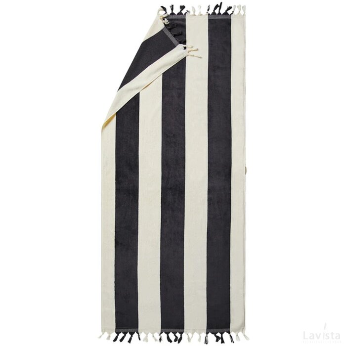 VINGA Valmer strand handdoek zwart, wit