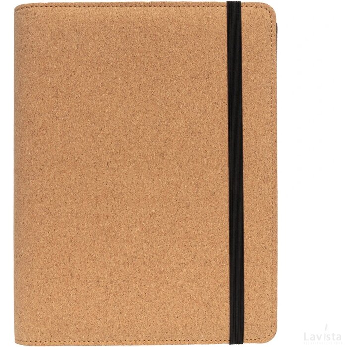 Deluxe kurken A5 portfolio met pen bruin