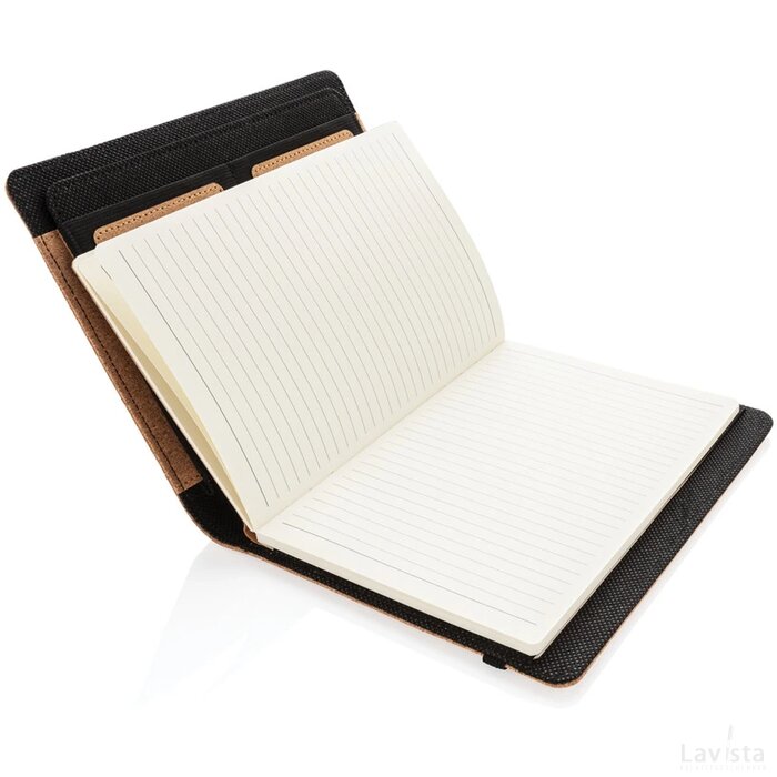 Deluxe kurken A5 portfolio met pen bruin