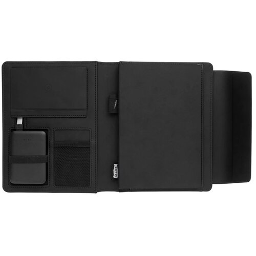 Fiko A5 portfolio met draadloos opladen & 5000mAh powerbank zwart
