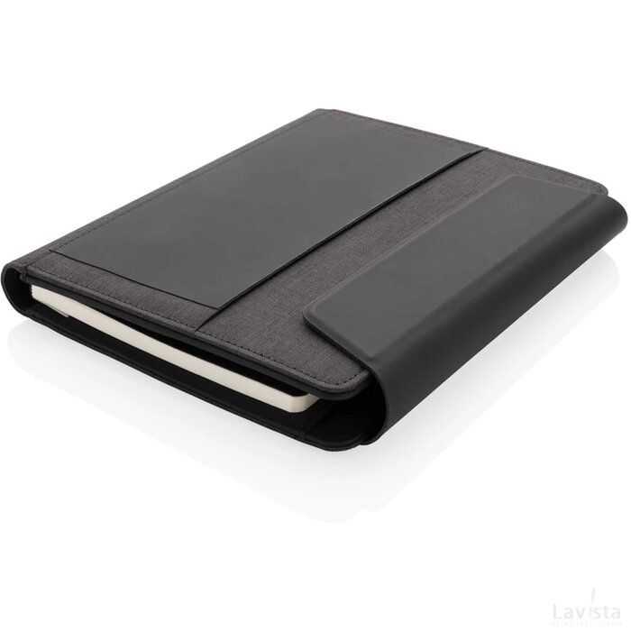 Fiko A5 portfolio met draadloos opladen & 5000mAh powerbank zwart