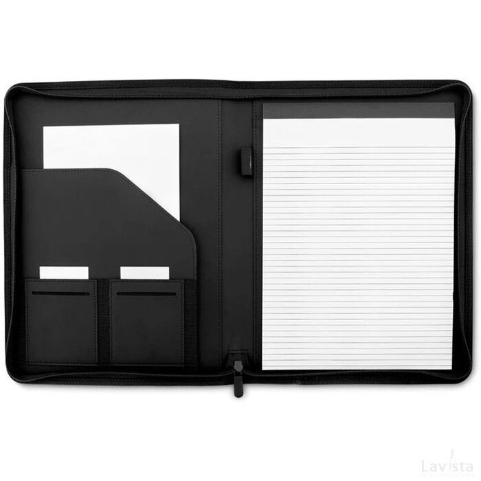 A4 schrijfmap met rits Notes folder grijs