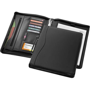 Ebony A4 portfolio met ritssluiting en handvat Zwart Ebony A4 portfolio met ritssluiting en handvat Zwart