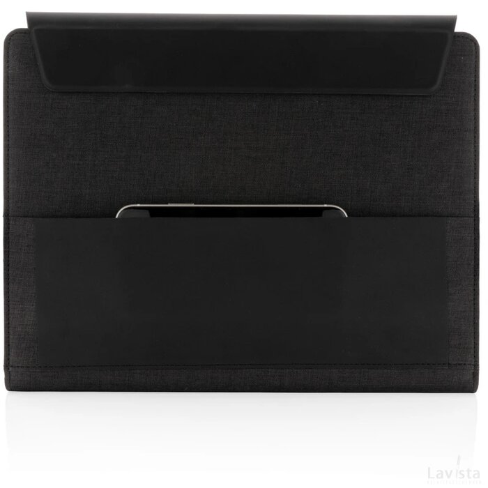 Fiko A4 portfolio met 5W draadloze lader 5.000 mAh powerbank zwart
