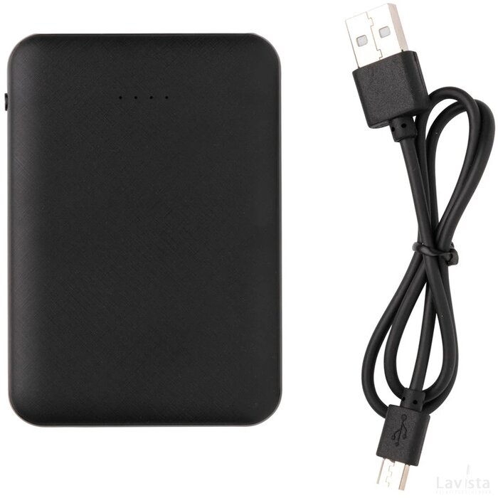 Fiko A4 portfolio met 5W draadloze lader 5.000 mAh powerbank zwart