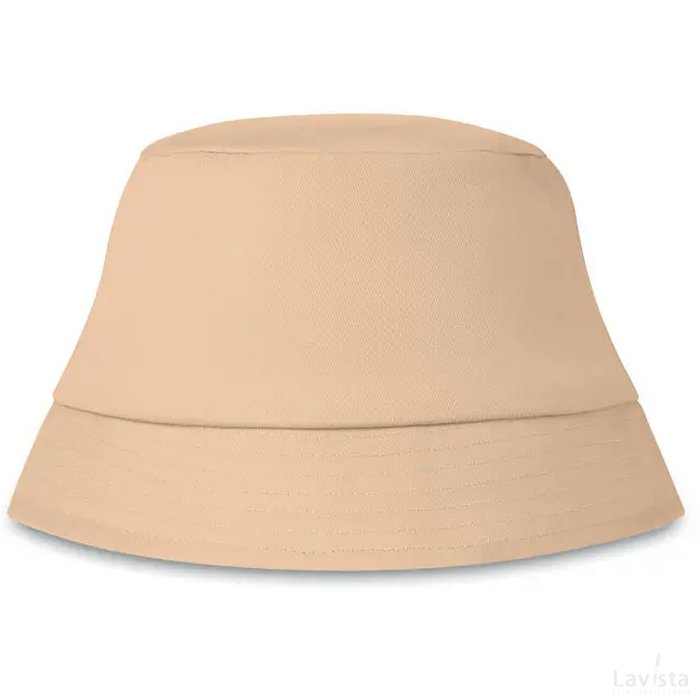 Katoenen zonnehoed Beige