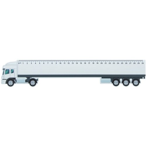 Liniaal In Vrachtwagen Vorm Wit