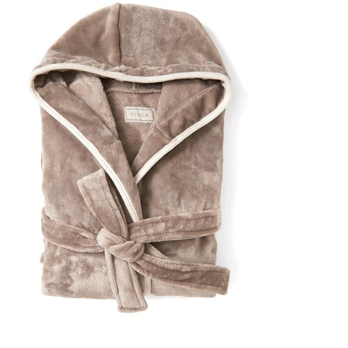 VINGA Louis luxe pluche RPET badjas L/XL Grijs