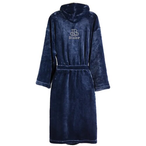 VINGA Louis luxe pluche RPET badjas L/XL Blauw