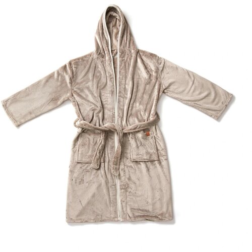VINGA Louis luxe pluche RPET badjas S/M Grijs