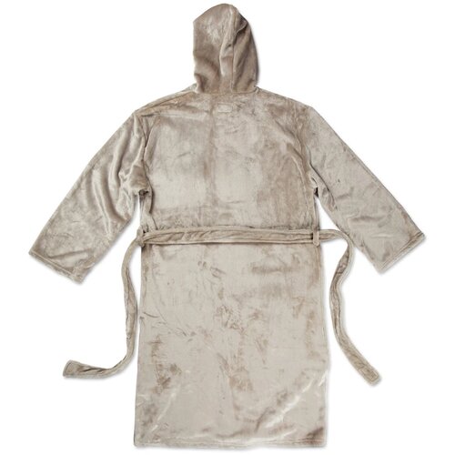 VINGA Louis luxe pluche RPET badjas S/M Grijs