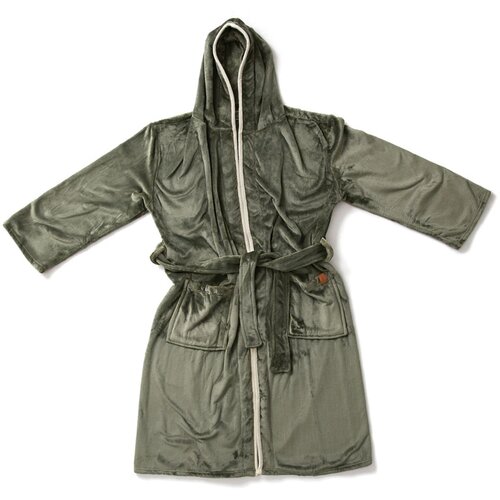 VINGA Louis luxe pluche RPET badjas S/M Groen