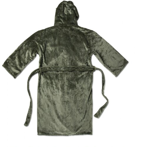 VINGA Louis luxe pluche RPET badjas S/M Groen