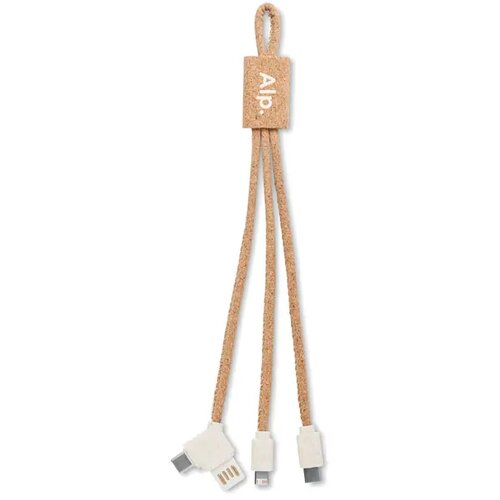  kurken 3 in 1 oplaadkabel Cabie beige