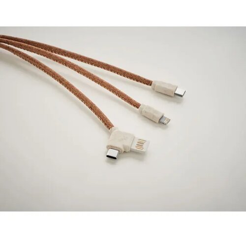  kurken 3 in 1 oplaadkabel Cabie beige