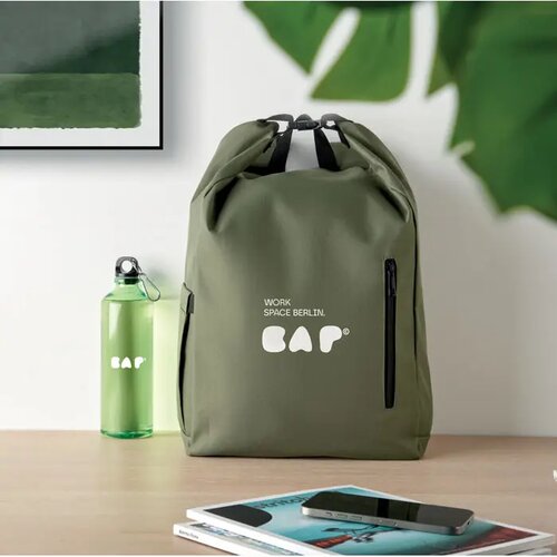15" rolltop laptop rugzak Uniton legergroen